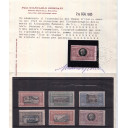 1923 50° Morte Alessandro Manzoni 6 Valori Integri Sassone 151-6 Certificato Giordani Firma Alberto Diena